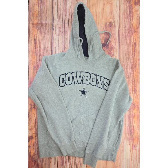 Dallas Cowboys Authentic Hoodie Small Gray Cotton/Polyester Blend - Picture 4 of 6
